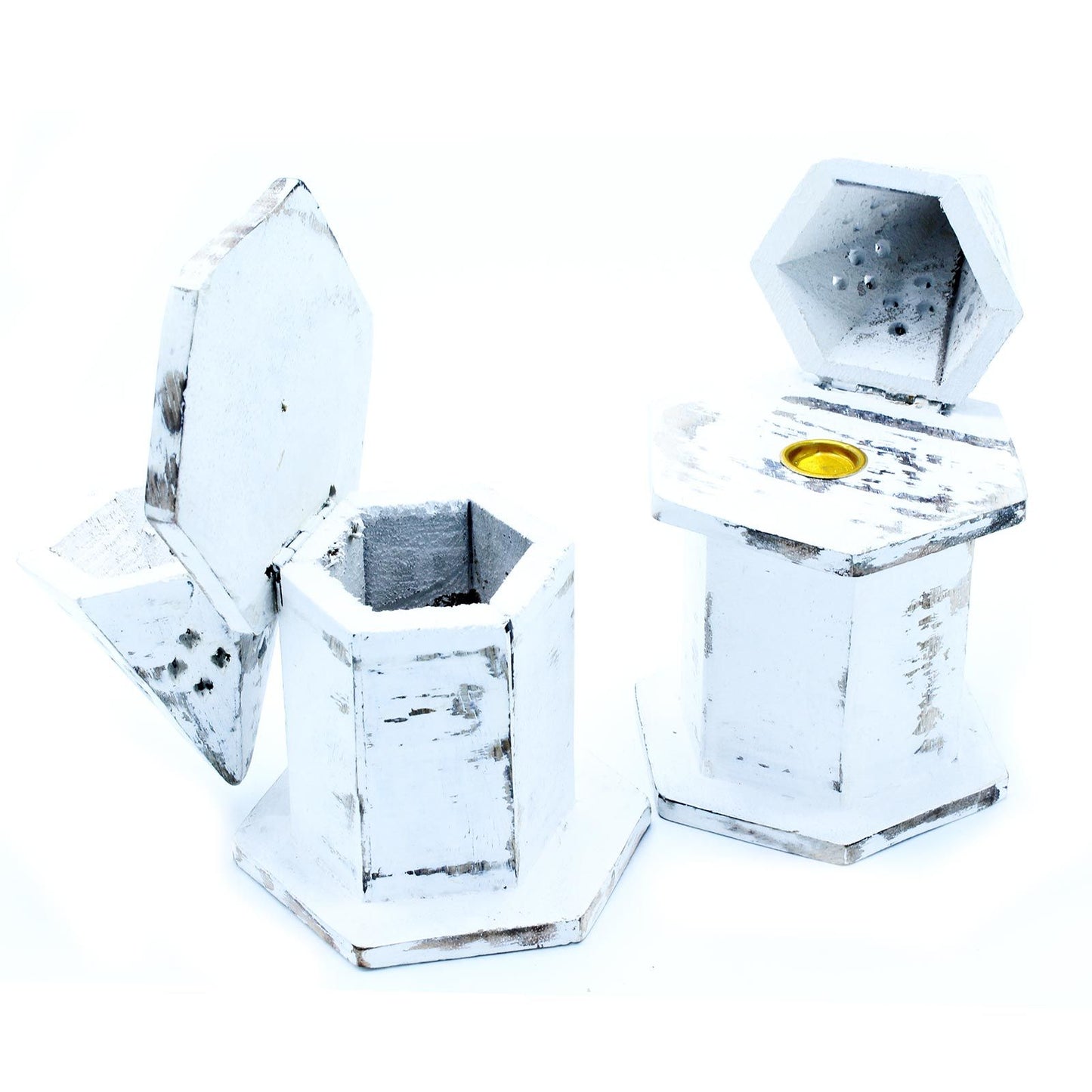 Pyramide Encens Mini - Porte-Encens Bois Artisanal – photo 2