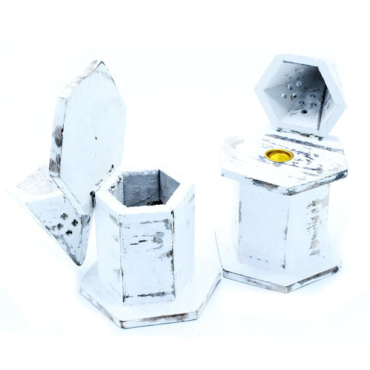 Pyramide Encens Mini - Porte-Encens Bois Artisanal – photo 2