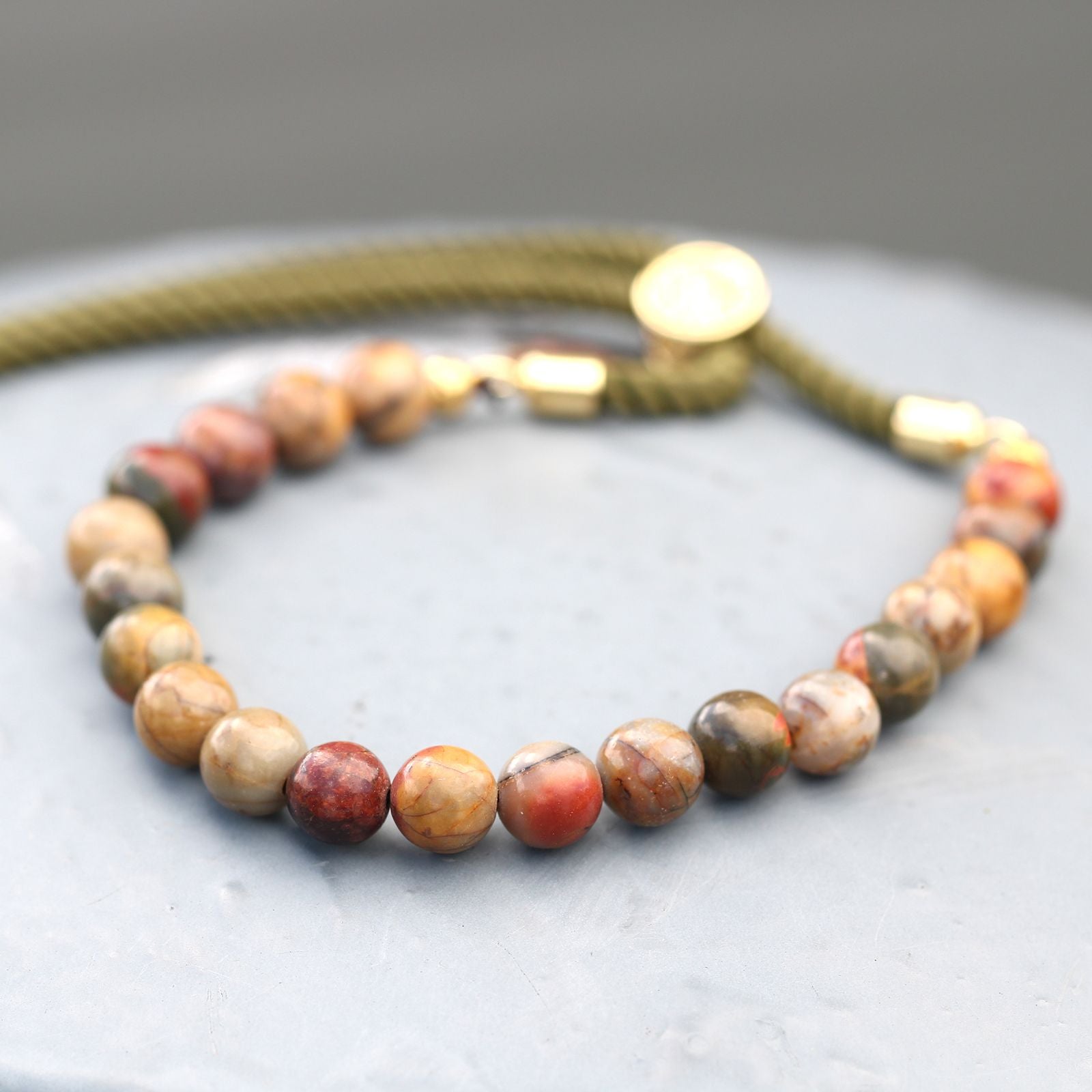 Bracelet Jaspe Picasso - Force & Endurance Ajustable – photo 6