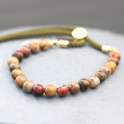 Bracelet Jaspe Picasso - Force & Endurance Ajustable – photo 6