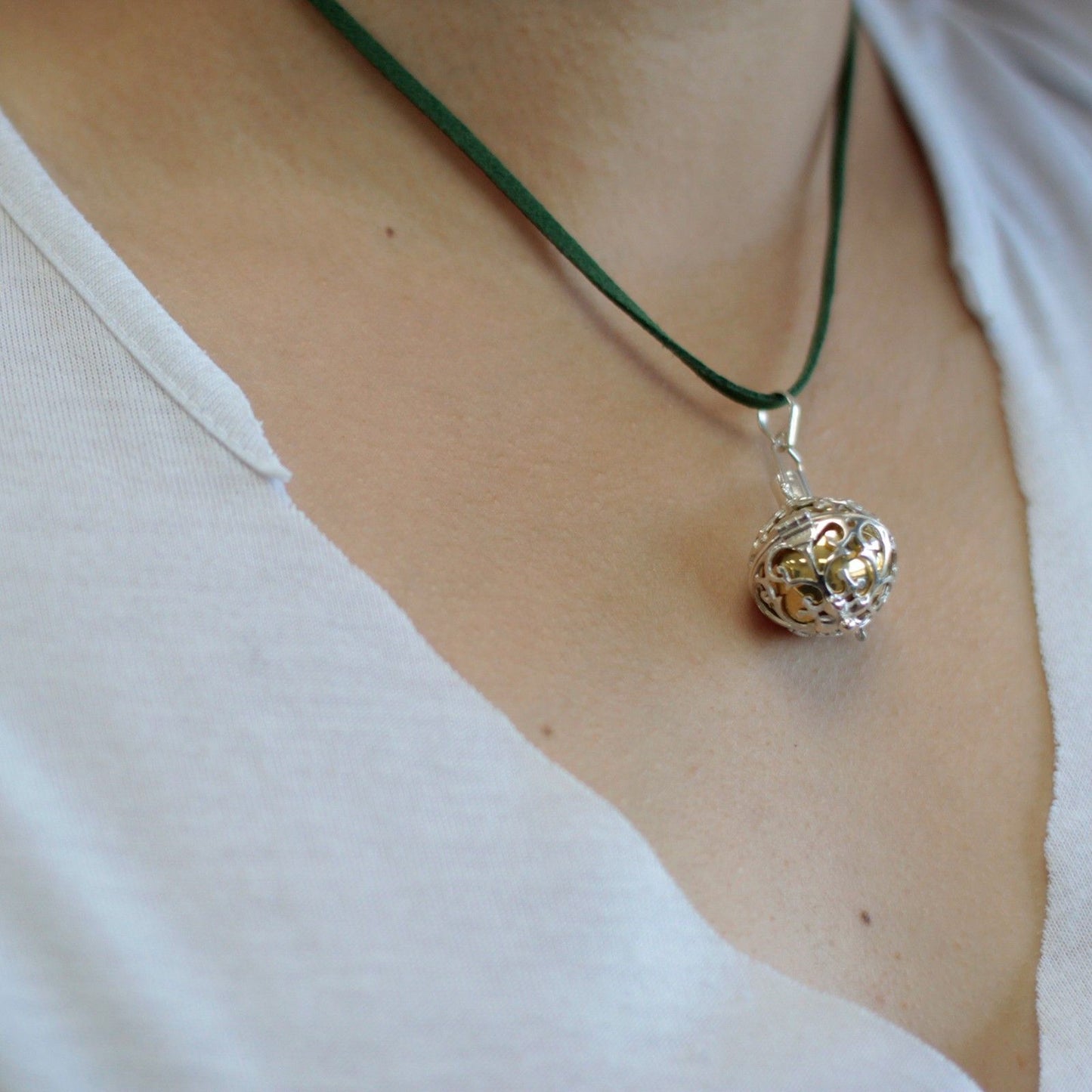 Clochette Ange Argent 925 Bali - 23mm Artisanale