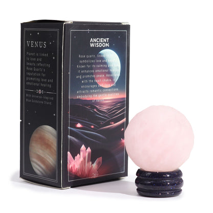 Planète en Quartz Rose sur support pierre du soleil (40 mm) - photo 9