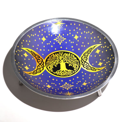 Coupe Rituelle Triple Lune - Émail Violet & Étoiles Dorées - photo 3