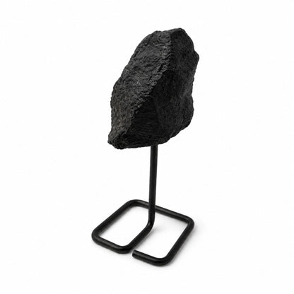 Tourmaline Noire Brute sur Support en Métal — Spécimen Minéral - photo 3