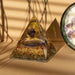 Med Organite Pryamids 7x6cm - Wrapped Amythist - Copper Chips