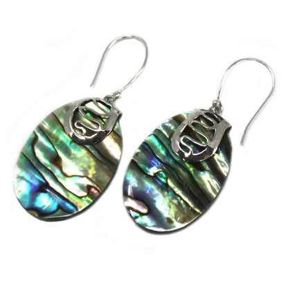 Boucles d'Oreilles Abalone & Argent 925 - Tong Nacre Bali – photo 2