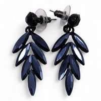 Boucles d'oreilles Verre Noir Long Drop - Élégance Mystère – photo 6