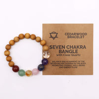 Jonc 7 chakras en bois de cèdre - photo 3