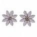 Boucles d'Oreilles Fleurs Verre Vintage - Acier Inox