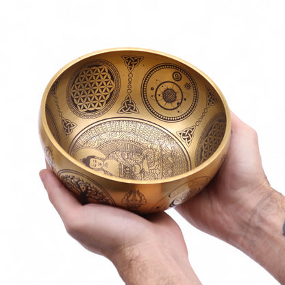 Pure Brass Etched Buddha - Set of 4 - Approx 3.85kg