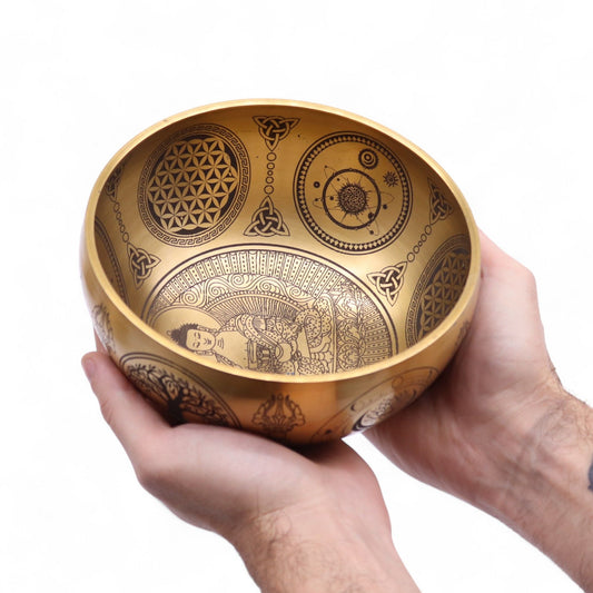 Pure Brass Etched Buddha - Set of 4 - Approx 3.85kg