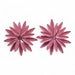Boucles d'Oreilles Fleurs Verre Rose - Vintage Élégant