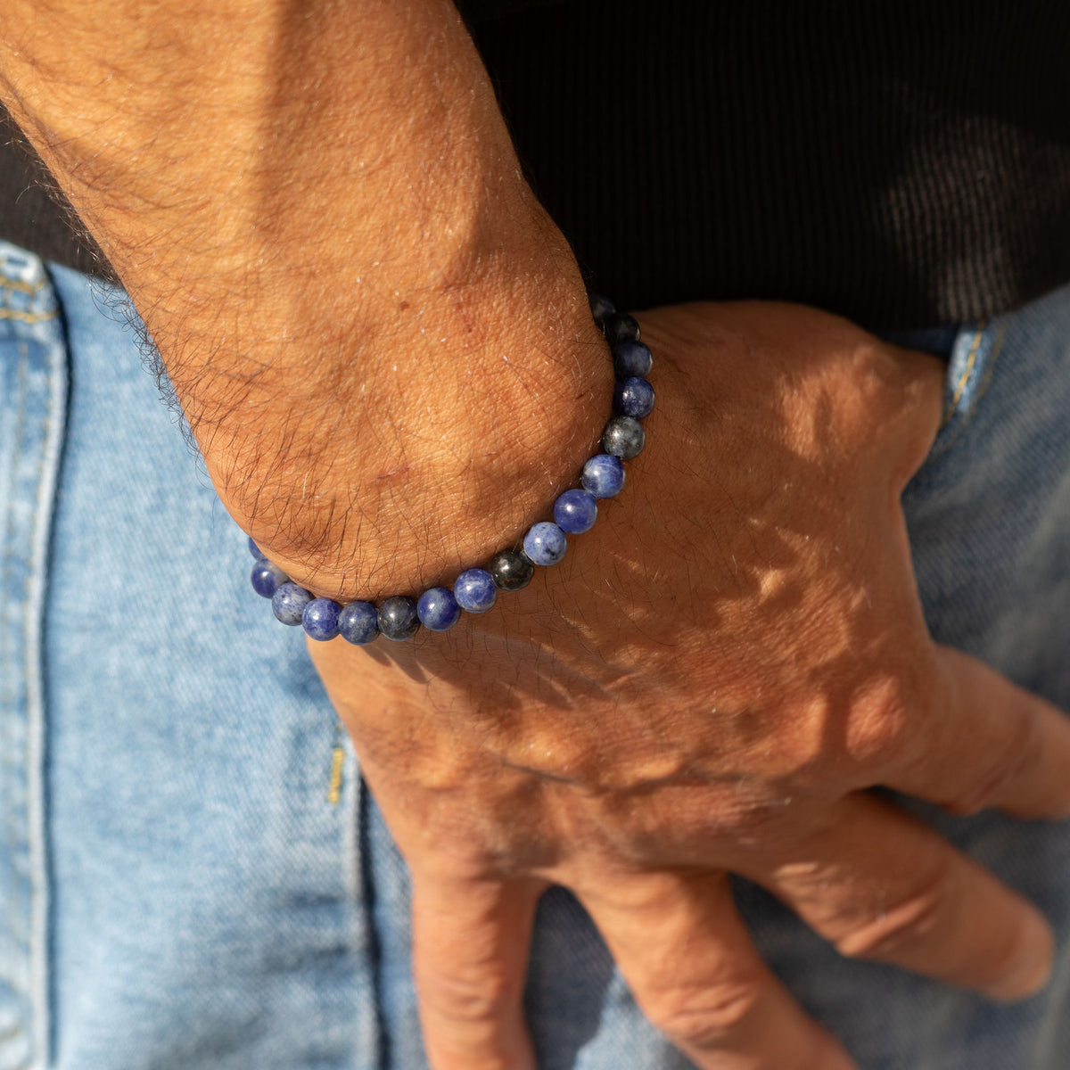 Bracelet Sodalite — Perles de 6 mm — 17 cm - photo 4