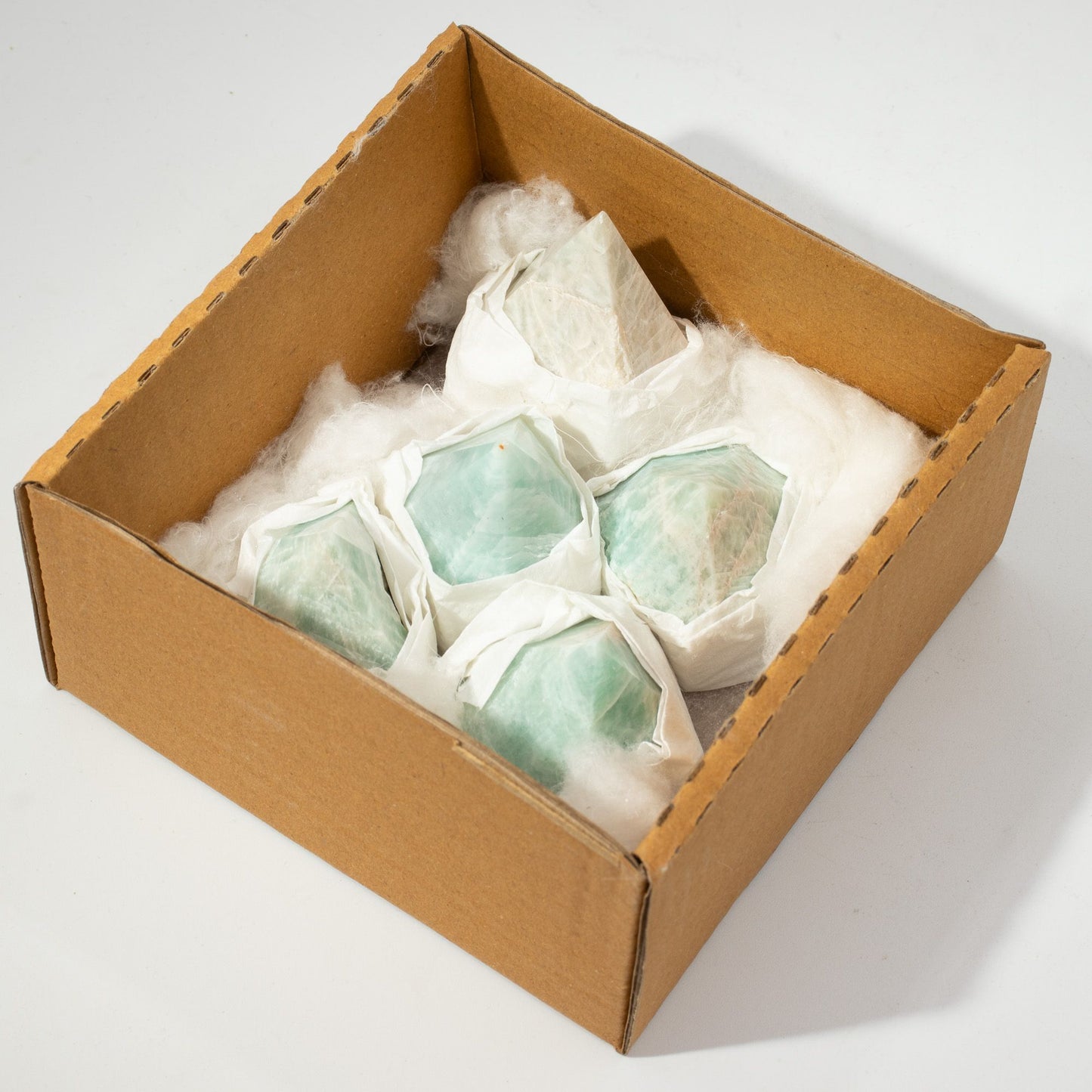 Pointe polie en Amazonite (lot de 5 à 6 pièces)