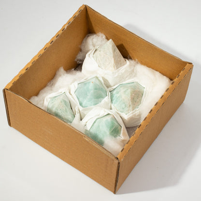 Pointe polie en Amazonite (lot de 5 à 6 pièces)