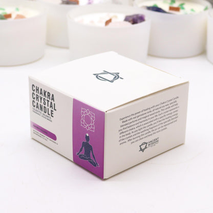 Bougie Chakra Couronne — Célestine & Sélénite — Brise Océane - photo 4