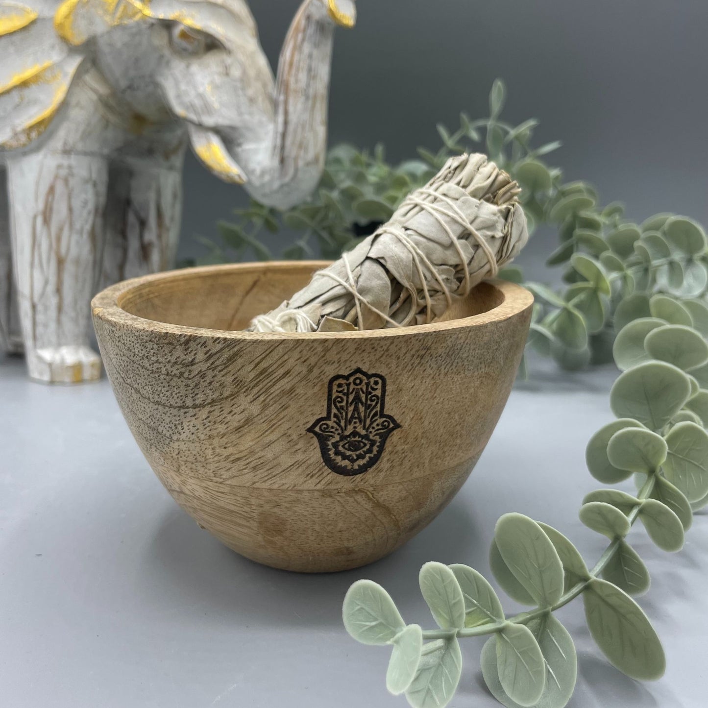 Bol de Rituel en Bois pour Fumigation et Offrandes 12x7cm – photo 2