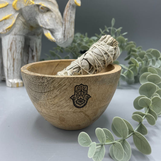 Bol de Rituel en Bois pour Fumigation et Offrandes 12x7cm – photo 2