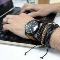 Mens Bracelet Sets - Black & Macho (asst)
