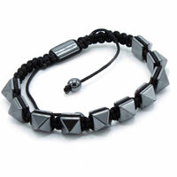 Bracelet Hématite Magnétique Shamballa - Pyramides Noires Unisexe – photo 2