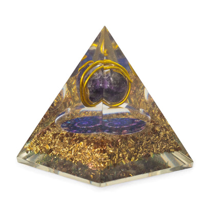 Pyramide Orgonite Améthyste 7x6cm - Protection & Harmonie – photo 2