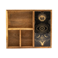Coffret Tarot Bois de Manguier 4 Compartiments & Porte-Cartes – photo 3