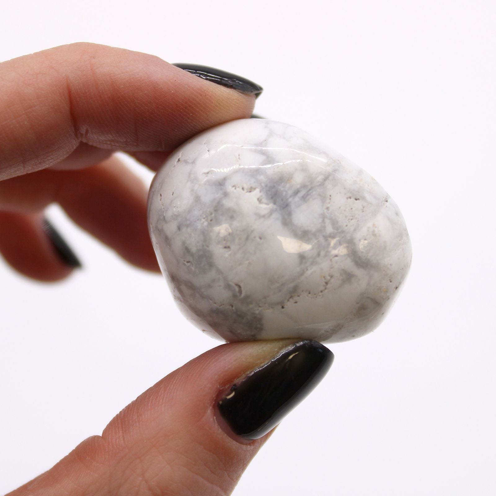 Sachet de 6 grosses pierres roulées d'Afrique - Howlite - photo 2