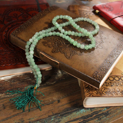 Mala bouddhiste 108 perles - Aventurine Verte - photo 3