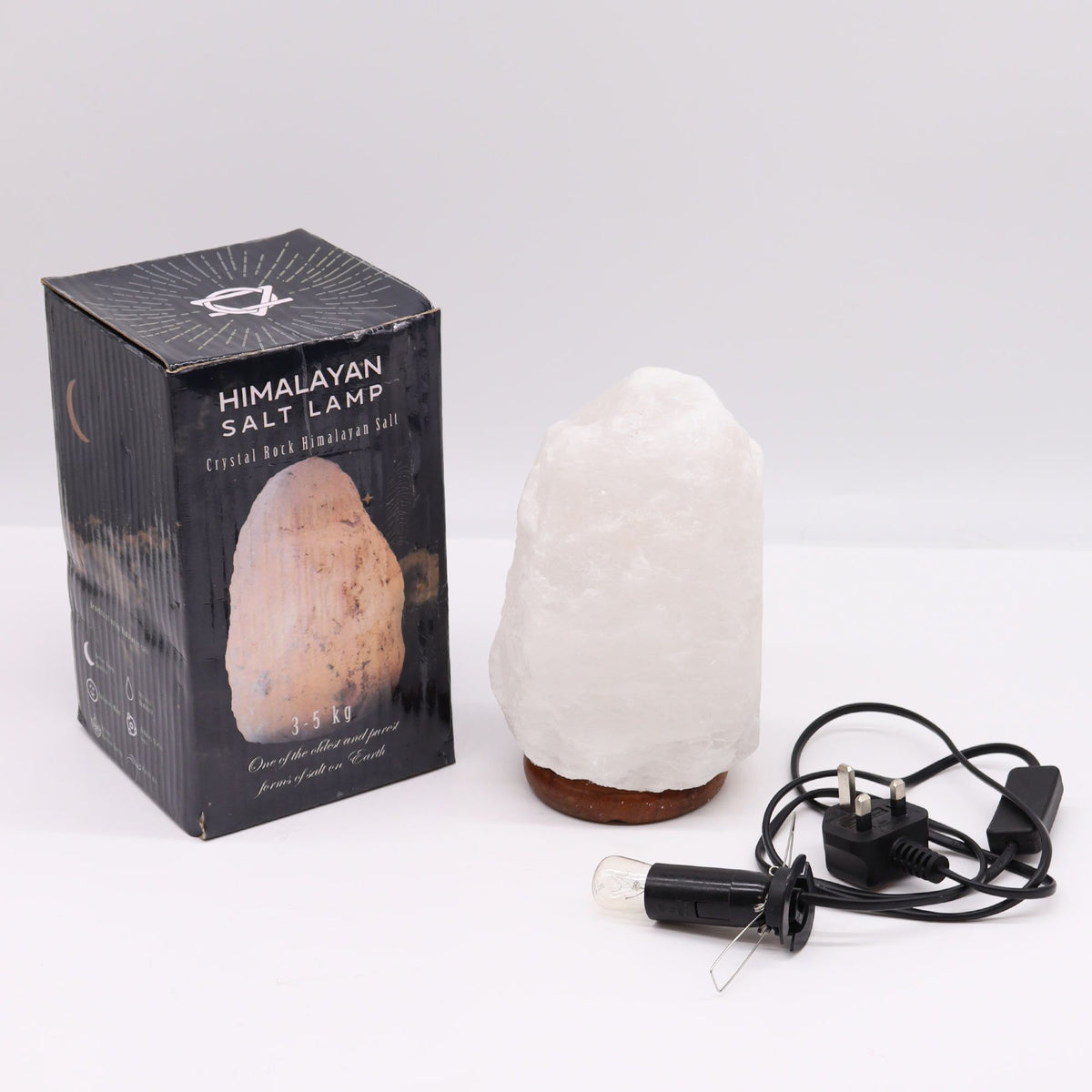 Lampe de sel de l'Himalaya 3-5 kg avec socle