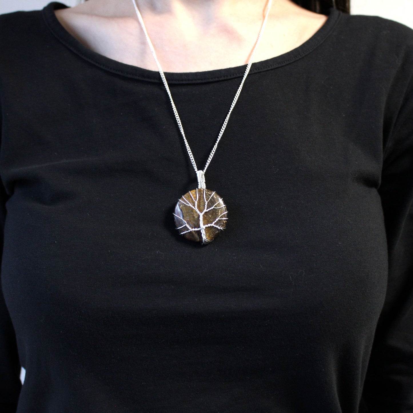 Tree of Life Gemstone Necklace - Tiger Eye - photo 3