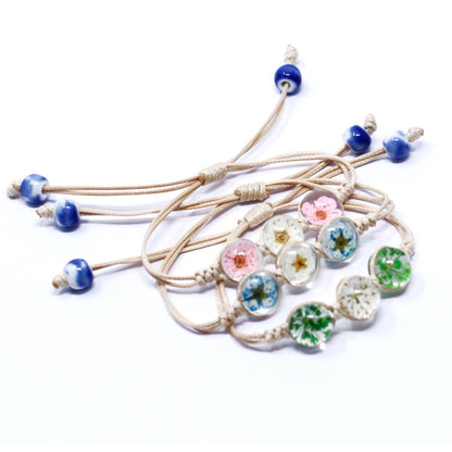 Bracelet Fleurs Séchées — Trois Perles de Verre - photo 4