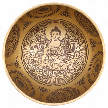 Pure Brass Etched Buddha - Set of 4 - Approx 3.85kg
