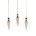 Pendule à cavité secrète en Quartz rose argenté