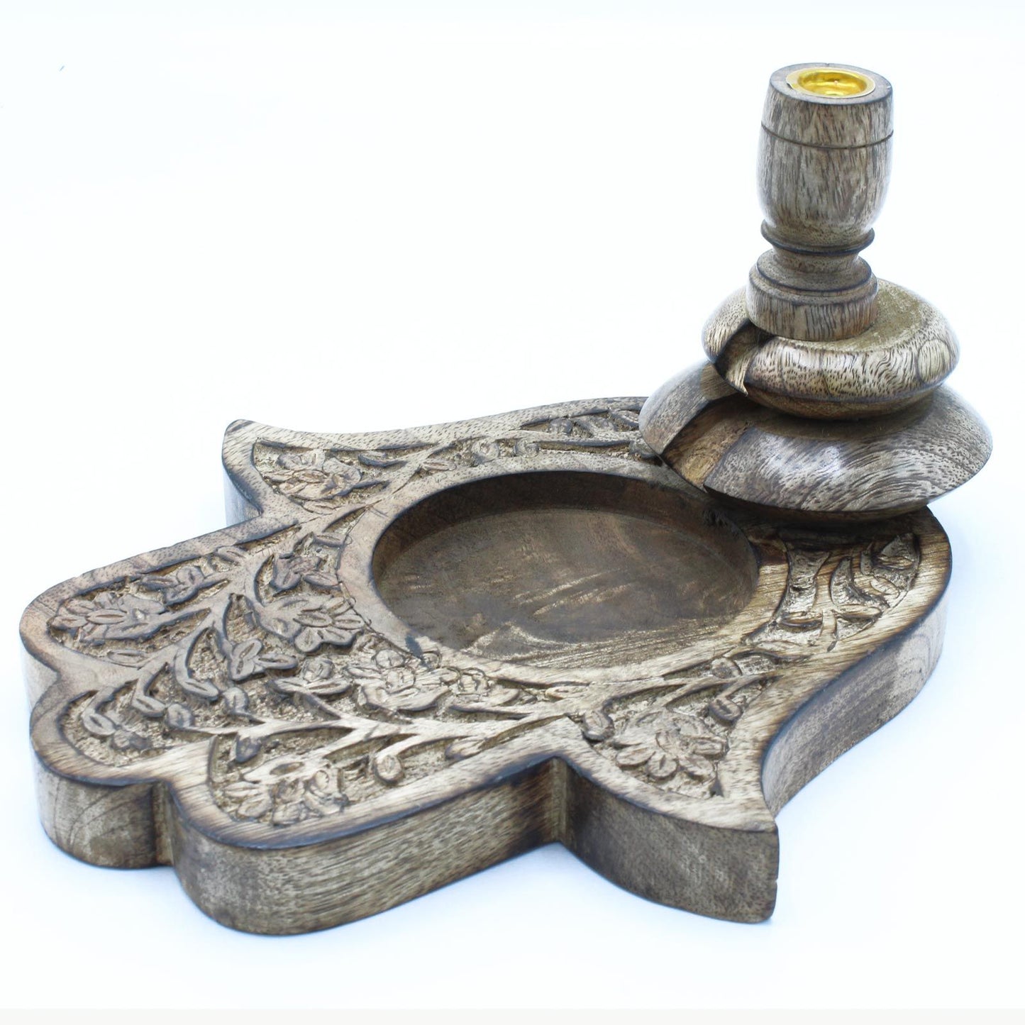 Brûle-Encens Backflow Hamsa Grand Format — Manguier Sculpté