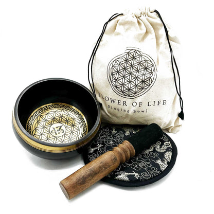Bol Chantant Fleur de Vie 14cm — Coffret Gravé Main – photo 2