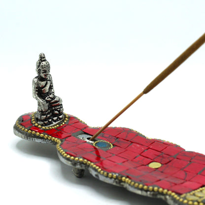 Porte-Encens Bouddha Dague Tibétain - Mosaïque Artisanale – photo 4