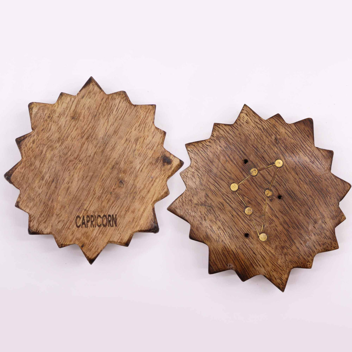 Engraved and Brass Zodiac Sign Incense Burners - Sun