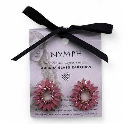 Boucles d'oreilles Verre Rose Vintage - Loop Élégance – photo 4