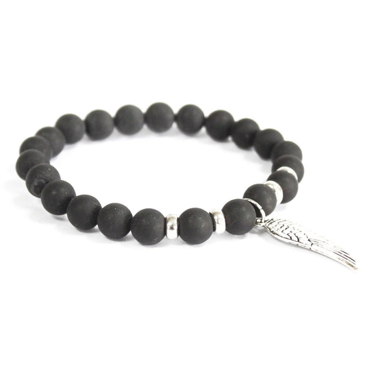 Bracelet boho - Angel Wing / Black Agate - photo 2