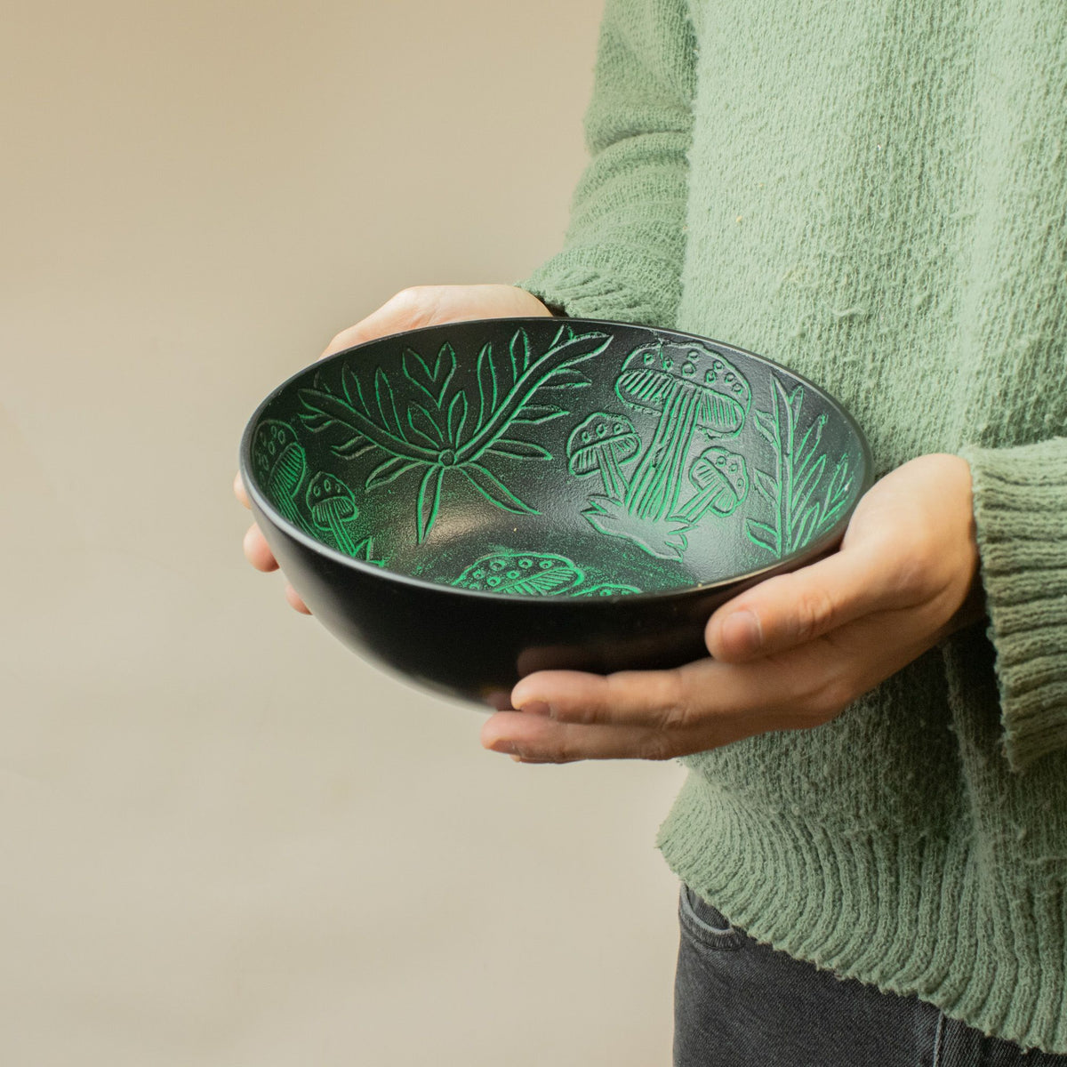Bol Chantant en Aluminium — Champignons Magiques — Vert — 20 cm - photo 6