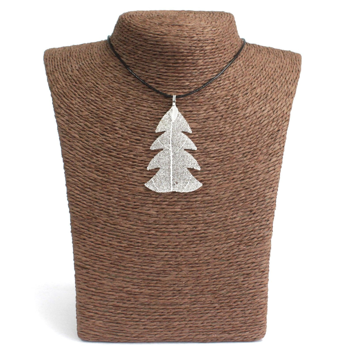 Collier Vraie Feuille — Sapin Festif — Argenté - photo 3