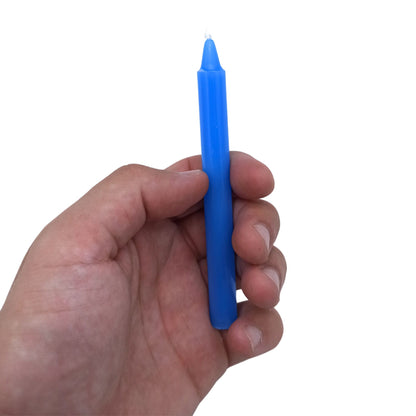 Bougies Rituelles Bleues — Chakra de la Gorge — Lot de 12 - photo 3