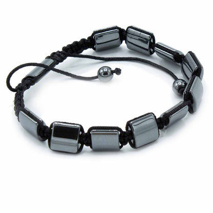 Bracelet Hématite Magnétique Shamballa - Cuboids Noir Unisexe – photo 2