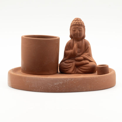 Porte-Encens Bouddha Céramique - Bâtons & Cônes Terre Cuite