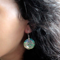 Boucles d'Oreilles Abalone & Argent 925 - Fleurs Bali – photo 4