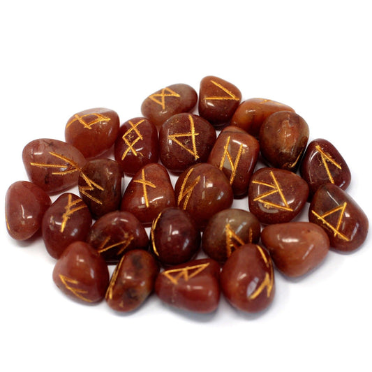 Jeu de Runes en Sachet — Aventurine Orange - Confiance & Décisions – photo 3