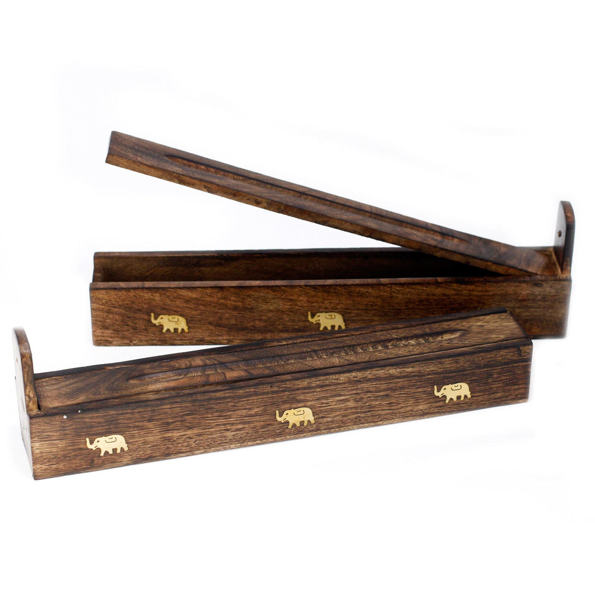 Boîte à Encens en Bois de Manguier - Motifs Assortis (Artisanat Inde) – photo 3