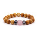Jonc Chakra cœur en bois de cèdre - Quartz Rose