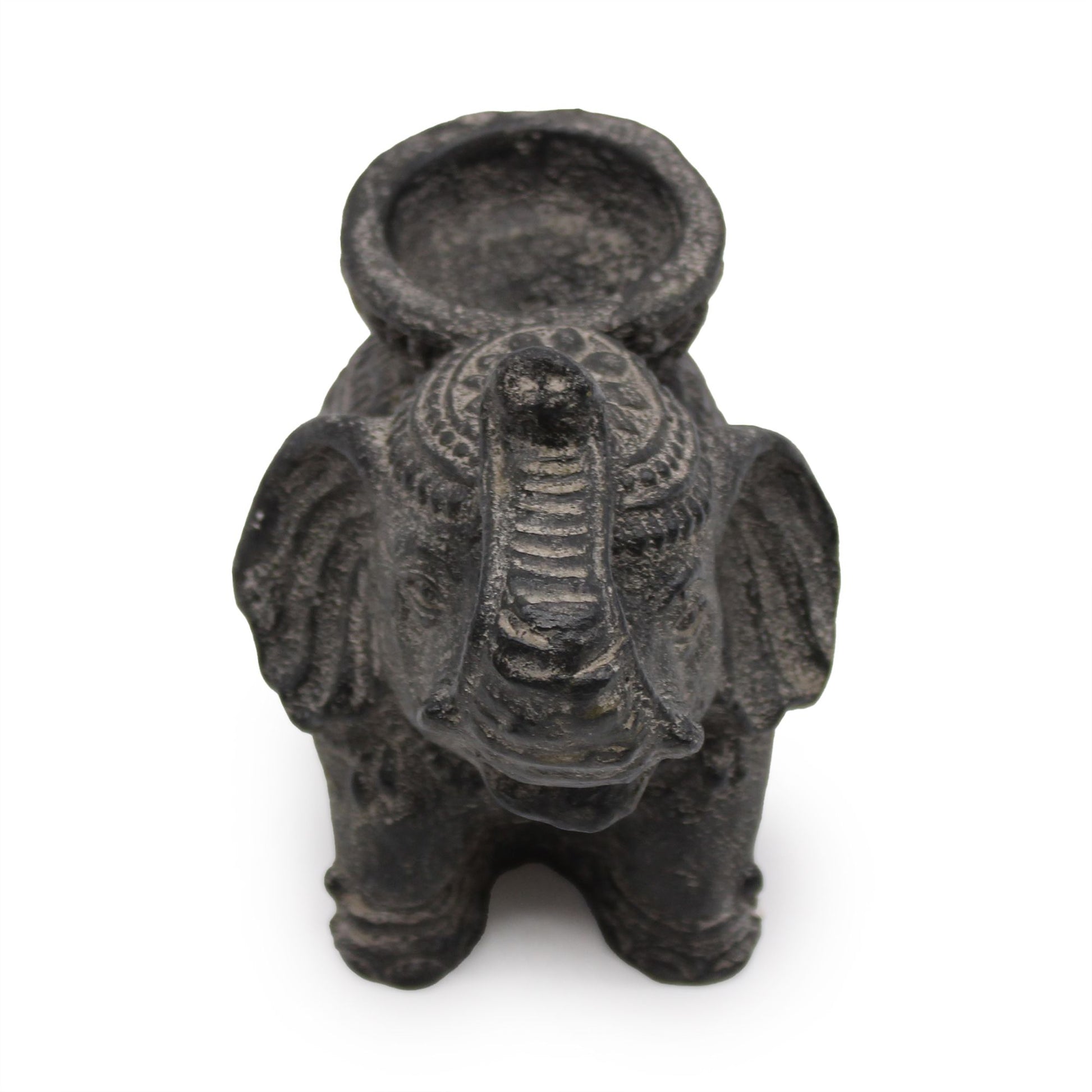 Porte-Encens Éléphant Noir Antique - Bougeoir Zen – photo 3