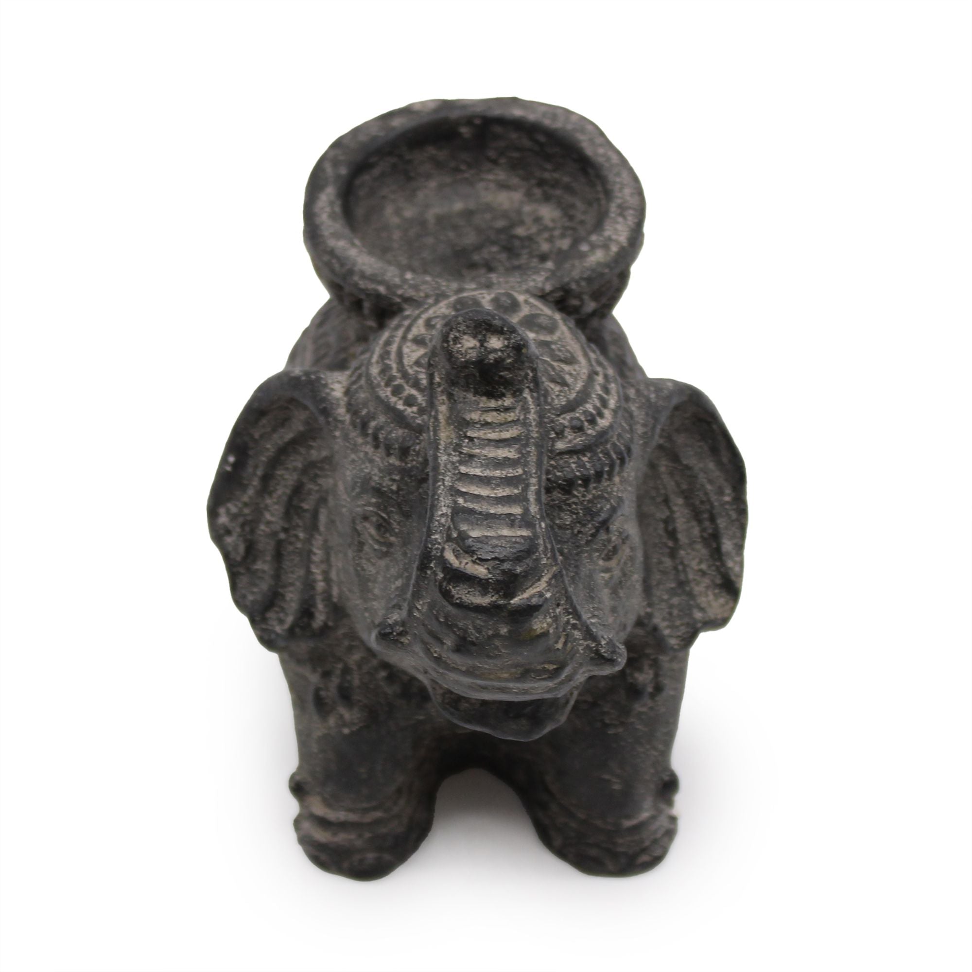 Porte-Encens Éléphant Noir Antique - Bougeoir Zen – photo 3